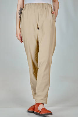 cigarette trousers in washed cotton crêpe  - 123
