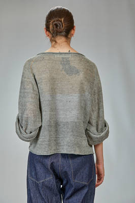 maglia ampia, al fianco in maglia di lino - FORME D' EXPRESSION 