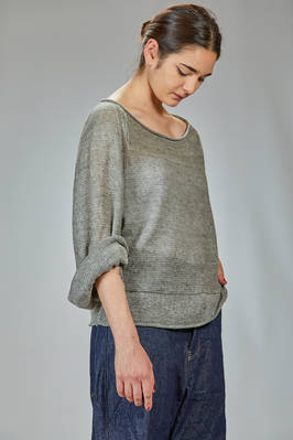 maglia ampia, al fianco in maglia di lino - FORME D' EXPRESSION 