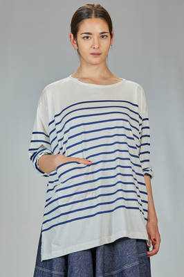 long and wide t-shirt in cotton jersey  - 161