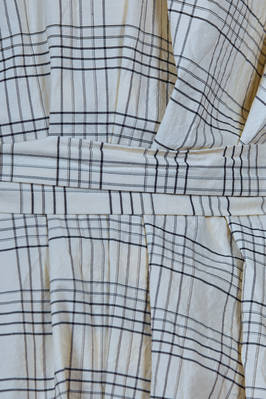 abito longuette in tela di cotone lavato con check a camiceria - FORME D' EXPRESSION 