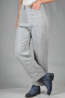 ATELIER SUPPAN - Slim Fit Trousers In Washed Linen And Hemp