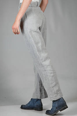 ATELIER SUPPAN - Slim Fit Trousers In Washed Linen And Hemp