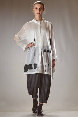 long and wide shirt in cotton voile  - 373