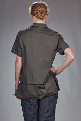 camicia al fianco in popeline di cotone ed elastan lavato e doppiato - AEQUAMENTE 