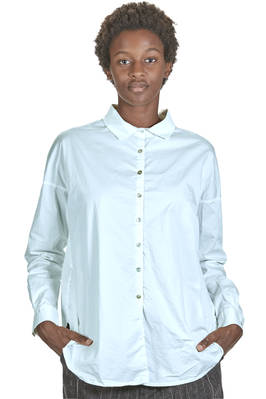 classic men's shirt in cotton and elastane canvas  - 370