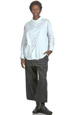 camicia classica a uomo in tela di cotone ed elastan - ALBUM DI FAMIGLIA 