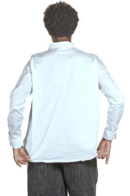 camicia classica a uomo in tela di cotone ed elastan - ALBUM DI FAMIGLIA 