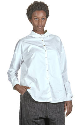 camicia classica a uomo in tela di cotone ed elastan - ALBUM DI FAMIGLIA 