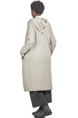 cappotto lungo in maglia melange di cotone, acrilico ed elastan - ALBUM DI FAMIGLIA 