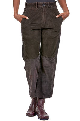 slim-fit trousers in ribbed cotton velvet  - 371