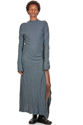 long and slim dress in very soft jersey of cotton, wool and yak  - 371