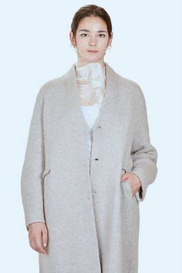 cappotto lungo in maglia doppiata di cachemire, seta e poliestere super soft - BOBOUTIC 