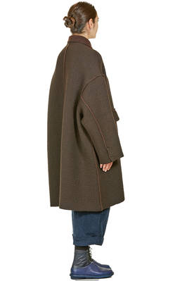 cappotto lungo in maglia di cachemire, lana, seta, poliammide, viscosa e poliestere - BOBOUTIC 