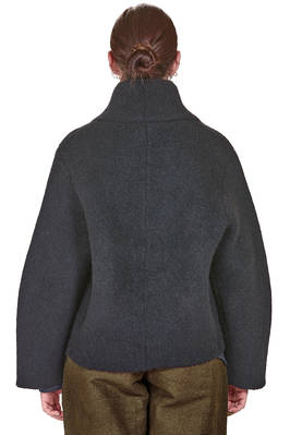 blouson al fianco in maglia doppiata di lana, poliammide, yak, mohair ed elastan - BOBOUTIC 