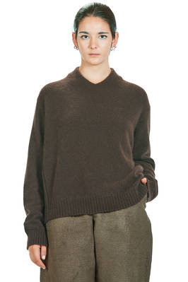  - hip length sweater in brushed cashmere, silk and polyester  - 227