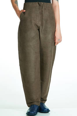 wide trousers in viscose, linen, polyamide, silk and cotton suede effect knit  - 227