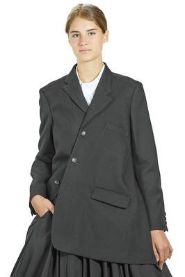long and asymmetrical men's jacket in wool cavallery lined in cupro  - 157