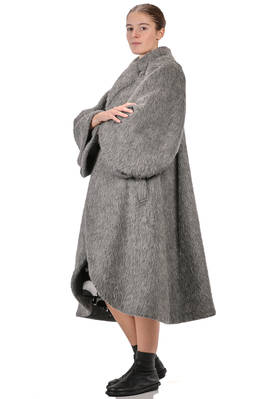 cappotto lungo e ampio in mouflon pesante di acrilico, lana, poliestere e nylon - COMME des GARÇONS - COMME des GARÇONS 