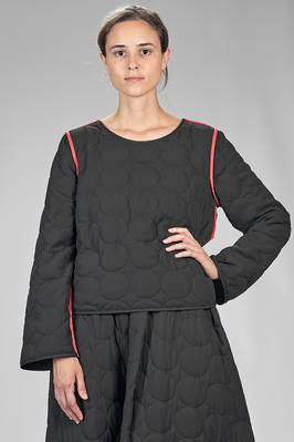 hip length t-shirt in cotton and polyester matelassé jersey  - 364