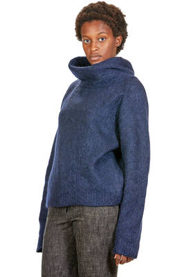 maglia ampia, al fianco, in maglia di alpaca, lana e poliammide melange - FORME D' EXPRESSION 