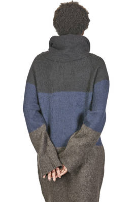 abito ampio, longuette, in maglia di alpaca, lana e poliammide - FORME D' EXPRESSION 