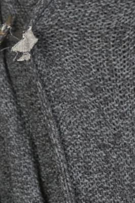 cappotto lungo e ampio in maglia melange di lana vergine e poliammide - FORME D' EXPRESSION 