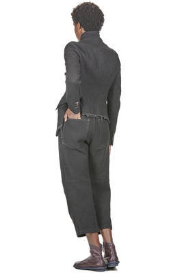 giacca al fianco, sfiancata, in tela di lana, lino, poliammide e cotone - FORME D' EXPRESSION 