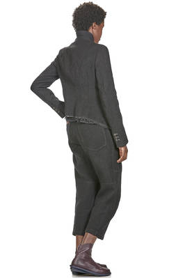 giacca al fianco, sfiancata, in tela di lana, lino, poliammide e cotone - FORME D' EXPRESSION 