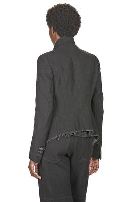 giacca al fianco, sfiancata, in tela di lana, lino, poliammide e cotone - FORME D' EXPRESSION 