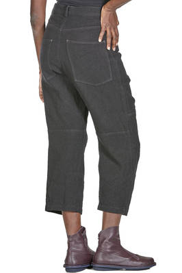 pantalone 5 tasche in tela di lana vergine e lino - FORME D' EXPRESSION 