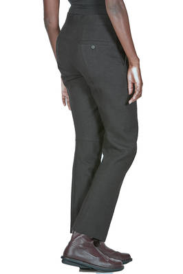 pantalone asciutto in tela di lana vergine e lino - FORME D' EXPRESSION 