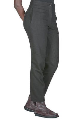 pantalone asciutto in tela di lana vergine e lino - FORME D' EXPRESSION 