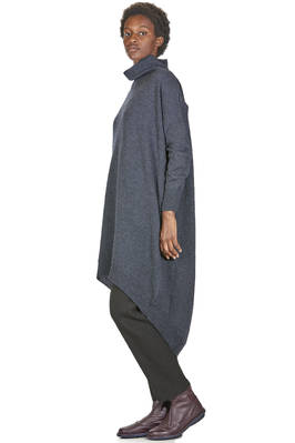 pantalone asciutto in tela di lana vergine e lino - FORME D' EXPRESSION 
