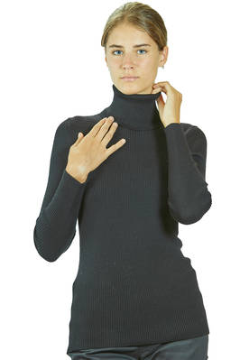 dolce-vita al fianco in maglia a costine verticali di lana - JUNYA WATANABE 