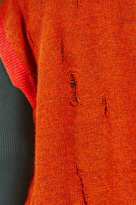 gilet lungo e morbido in maglia a patchwork multicolor di lana, nylon, rayon e poliestere - JUNYA WATANABE 