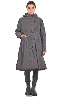 SHU MORIYAMA - Long Down Jacket In Polyester Twill Padded With