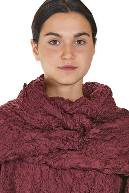 small scarf in polyester and wool froissé, lightly padded in polyester  - 123