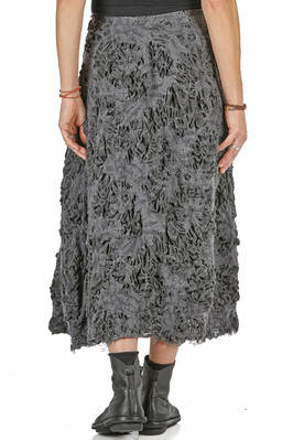 longuette skirt, soft, in wool and boiled gauze - MARC LE BIHAN 