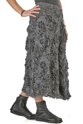 longuette skirt, soft, in wool and boiled gauze - MARC LE BIHAN 