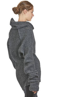maglia lunga in maglia a nido d'ape di acrilico, lana, alpaca, cotone e poliestere - MARC LE BIHAN 