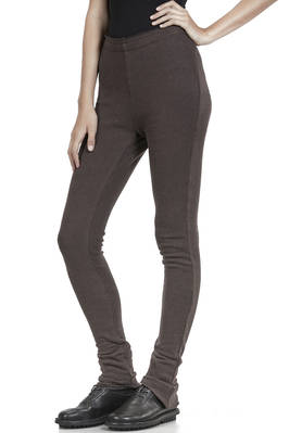 leggings in pile morbidissimo di cotone, acrilico, poliammide ed elastan - MARC LE BIHAN 