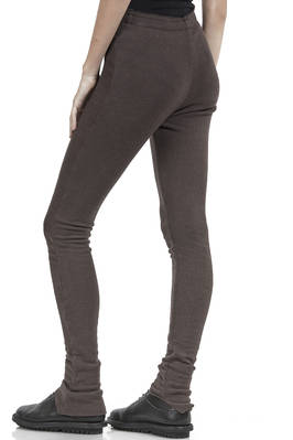 leggings in pile morbidissimo di cotone, acrilico, poliammide ed elastan - MARC LE BIHAN 