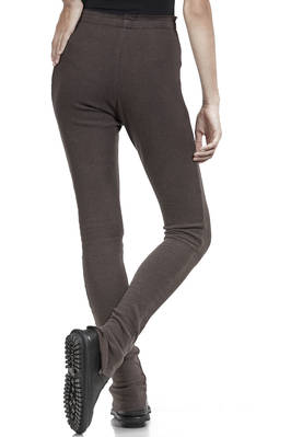 leggings in pile morbidissimo di cotone, acrilico, poliammide ed elastan - MARC LE BIHAN 