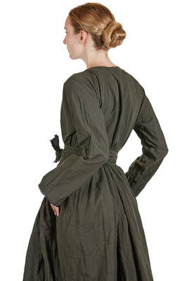 abito longuette, ampio, in tela lavata di cotone cittadino - DANIELA GREGIS 