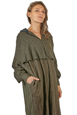 abito a camicia lungo e ampio in cachemire, lana e cotone cittadino lavati - DANIELA GREGIS 