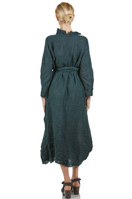abito lungo e ampio in garza lavata di lana melange - DANIELA GREGIS 