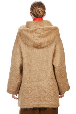 cappotto ampio, al ginocchio, in mouflon di mohair, lama e poliammide - DANIELA GREGIS 