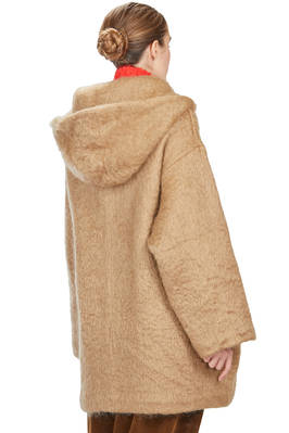 cappotto ampio, al ginocchio, in mouflon di mohair, lama e poliammide - DANIELA GREGIS 