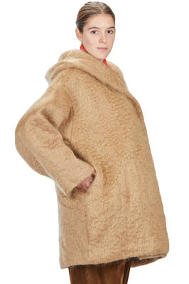 cappotto ampio, al ginocchio, in mouflon di mohair, lama e poliammide - DANIELA GREGIS 